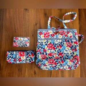 Set of 3 Vera Bradley bags in Summer Cottage
